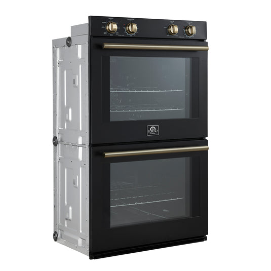Forno Vomero 30-Inch, Black Double Wall Oven - FBOEL1324-30BLK