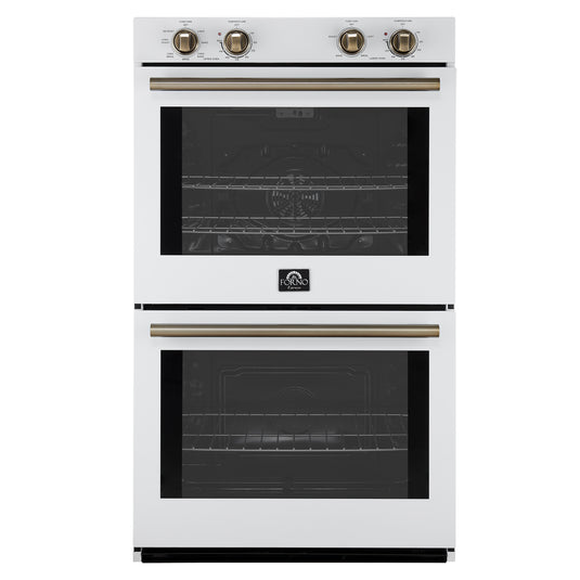 Forno Vomero 30-Inch, White Double Wall Oven - FBOEL1324-30WHT
