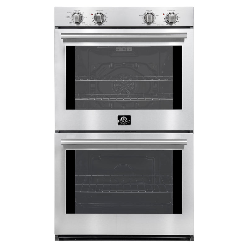 Load image into Gallery viewer, Forno Vomero 30-Inch Double Wall Oven, Stainless Steel, 10 cu.ft Total Capacity, 7100W Convection, Mechanical Controls, Self-Cleaning Function
