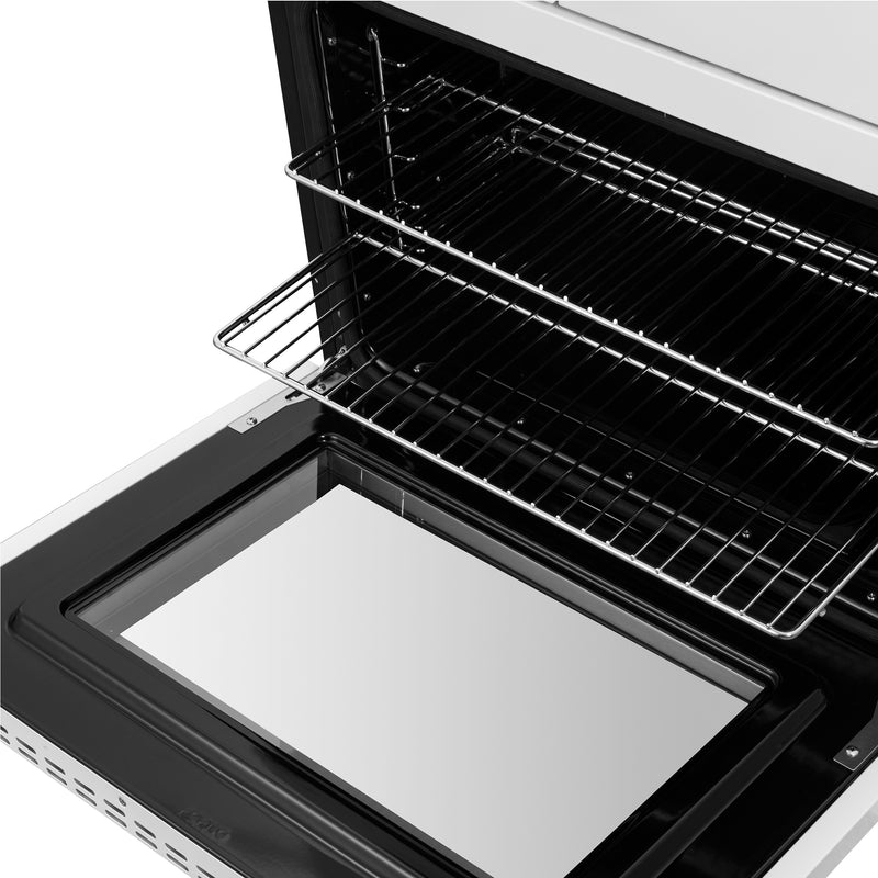 Load image into Gallery viewer, Forno Asti 30-Inch Double Electric Wall Oven with Upper French Doors in White &amp; Antique Brass, 7.36 cu. ft. Dual True Convection, 7,200W, Air Fry, Sous Vide, Self-Clean
