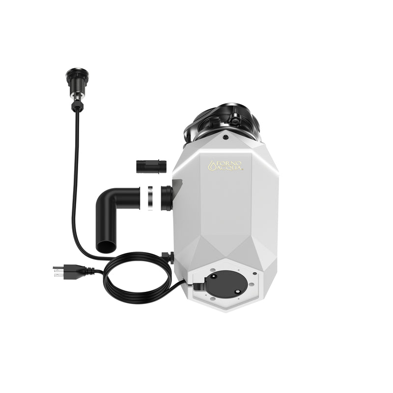 Load image into Gallery viewer, FORNO ACQUA BrightDIAMOND Moonstone 1HP Super Quiet Garbage Disposal Corded with Motion Sensor Cabinet Light &amp; Pre-Wired Air Switch
