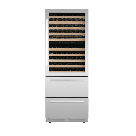 Forno Celano 30-Inch, Stainless Steel Triple Zone Wine and Beverage Cooler - FWCDR6697-30S