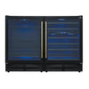Forno Gemello 48 Inch, Black Side-by-Side Wine and Beverage Cooler - FWCDR6699-48BLK