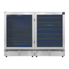 Forno Gemello 48 Inch, Stainless Steel Side-by-Side Wine and Beverage Cooler - FWCDR6699-48S