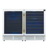 Forno Gemello 48 Inch, White Side-by-Side Wine and Beverage Cooler - FWCDR6699-48WHT