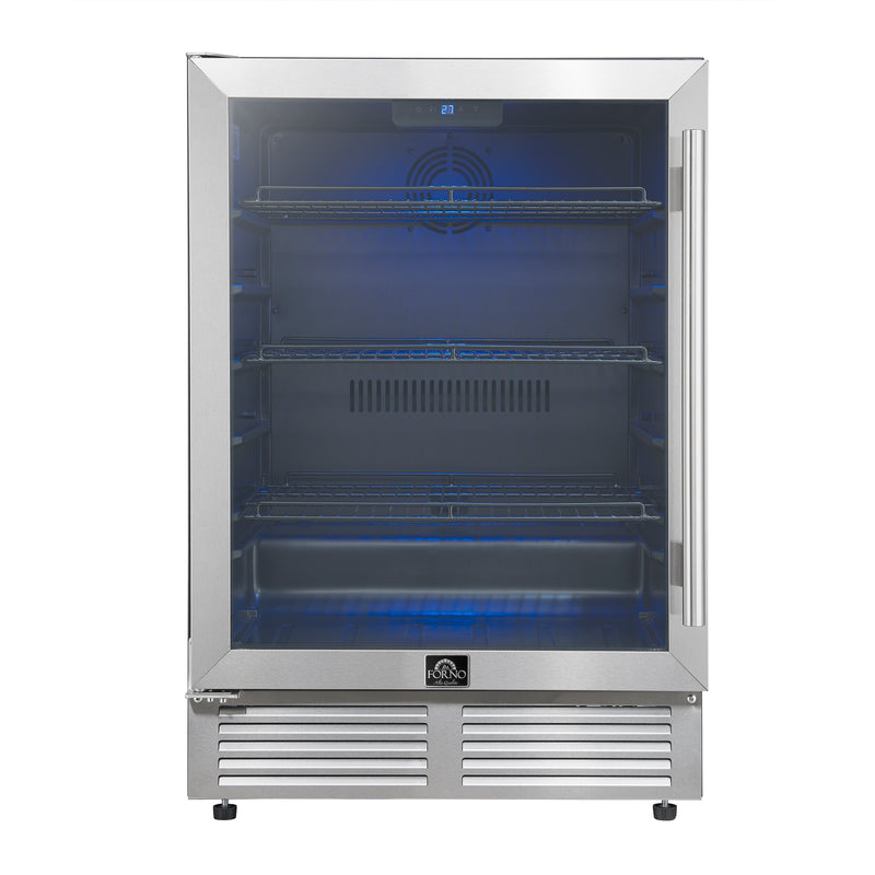 Load image into Gallery viewer, Forno Frescolino 24 Inch, Stainless Steel Built-In or Freestanding Beverage Cooler, 188 Can Capacity - FWCDR6665-24S
