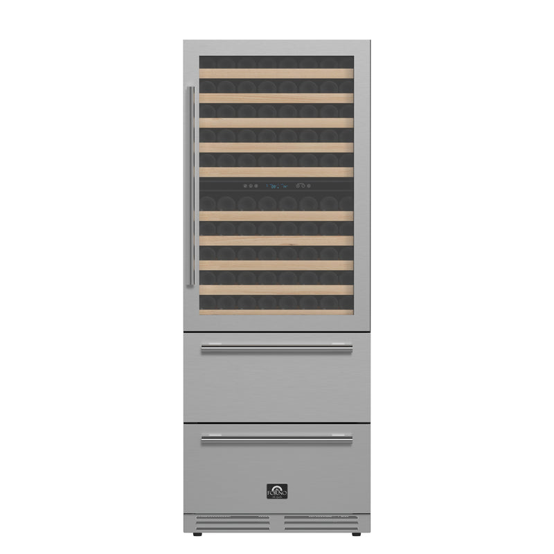 Load image into Gallery viewer, Forno Celano 30-Inch Dual Zone Wine Cooler and Beverage Cooler, 21.3 cu.ft, Stainless Steel
