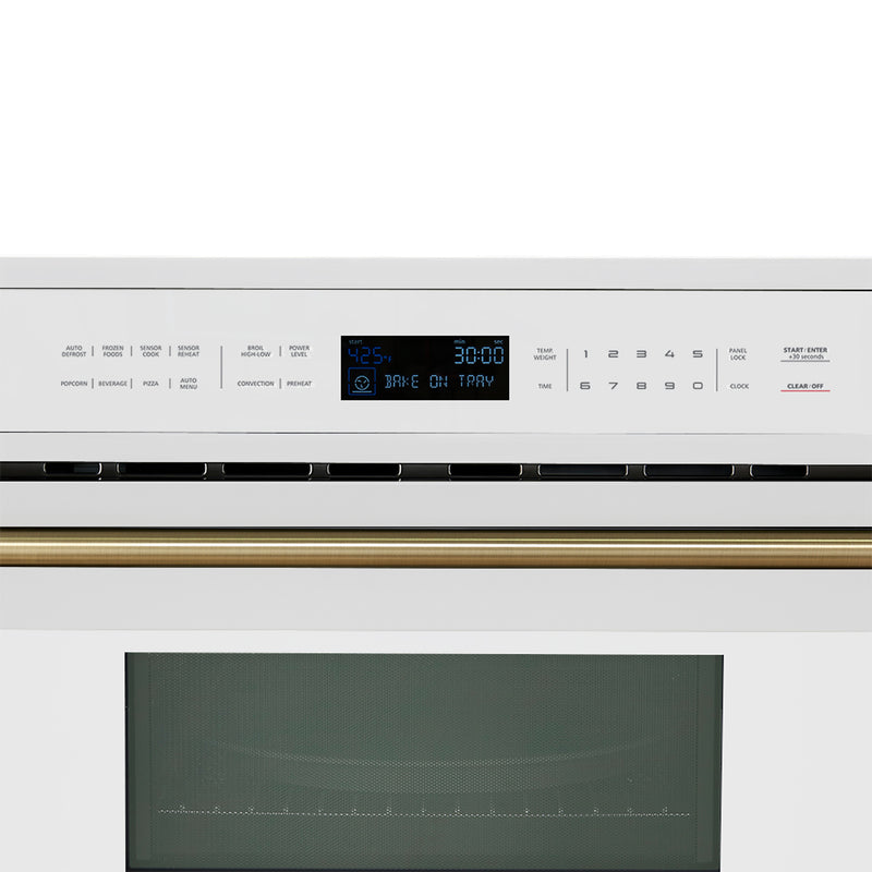 Load image into Gallery viewer, Oliena Espresso White 30 Inch 1750 Watt Compact Oven &amp; 1000 Watt Microwave, 1.6 cu. ft.
