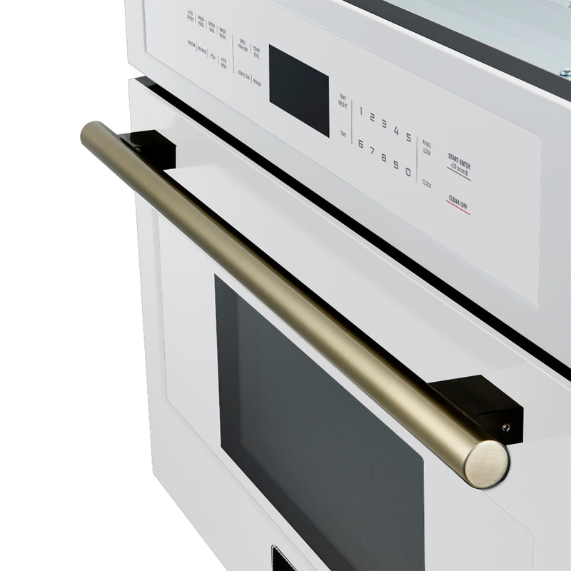 Load image into Gallery viewer, Oliena Espresso White 30 Inch 1750 Watt Compact Oven &amp; 1000 Watt Microwave, 1.6 cu. ft.
