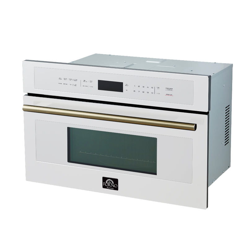 Load image into Gallery viewer, Oliena Espresso White 30 Inch 1750 Watt Compact Oven &amp; 1000 Watt Microwave, 1.6 cu. ft.
