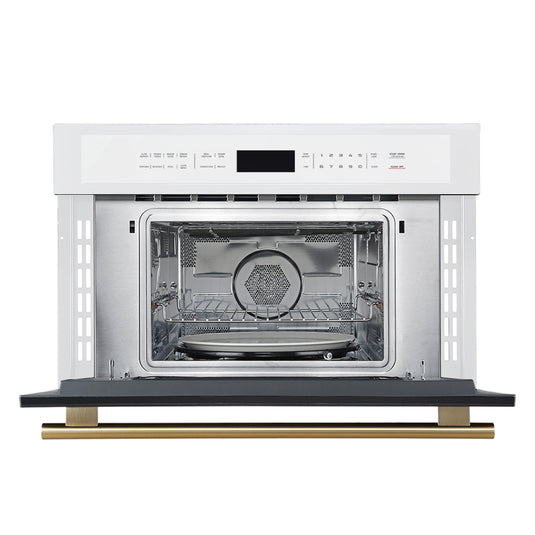 Oliena Espresso White 30 Inch 1750 Watt Compact Oven & 1000 Watt Microwave, 1.6 cu. ft.